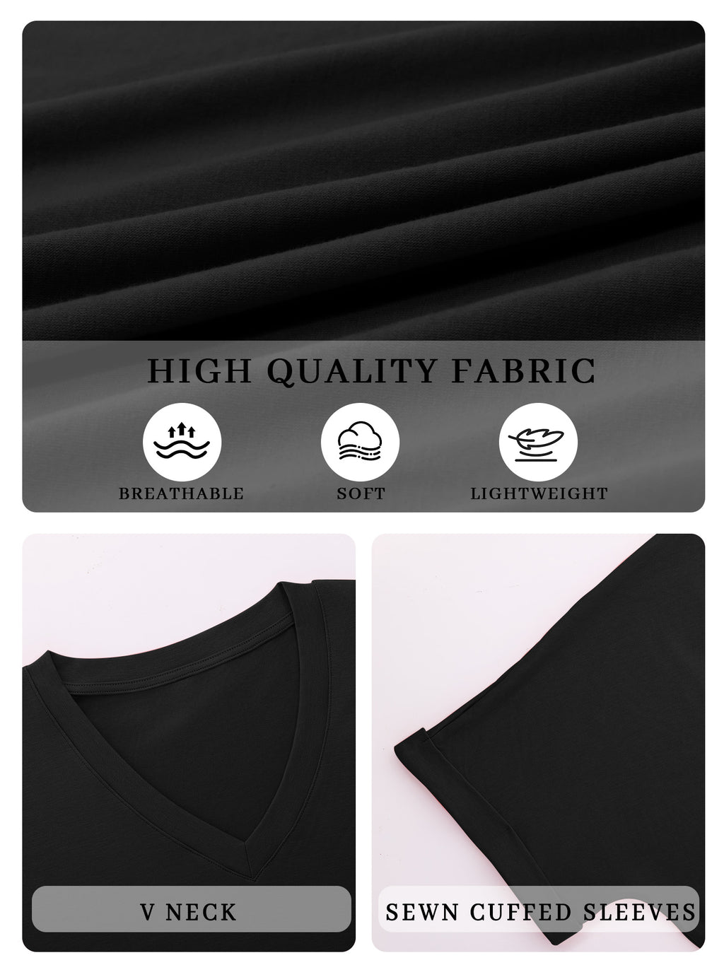 MOYIKO Oversized T shirts for Women V Neck Short Sleeve Loose Tees Summer Casual Basic Tops