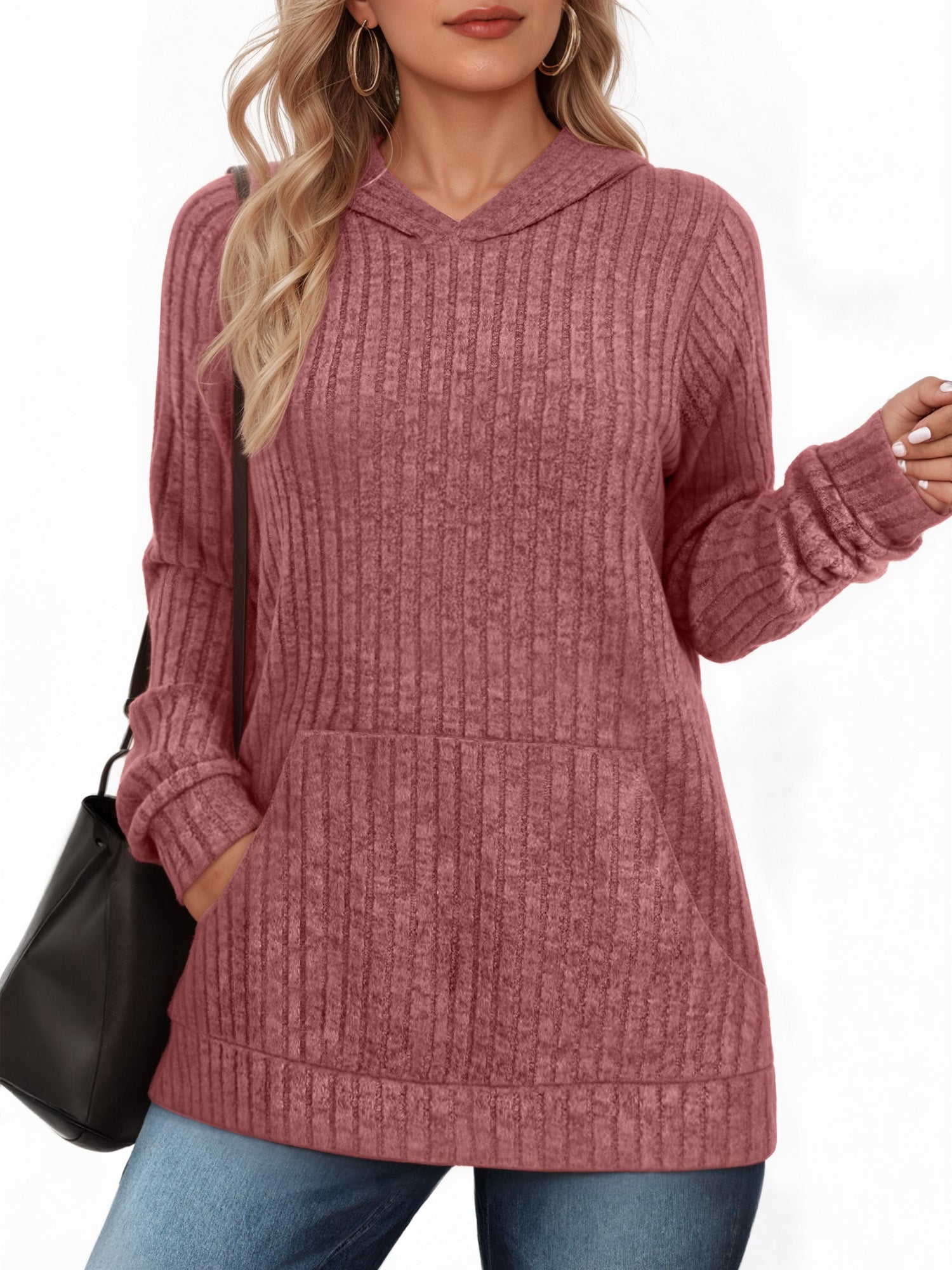 OALUXE Hoodies for Women Long Sleeve Shirts Pullover Sweatshirts Casual Fall Tunic Tops with Pocket