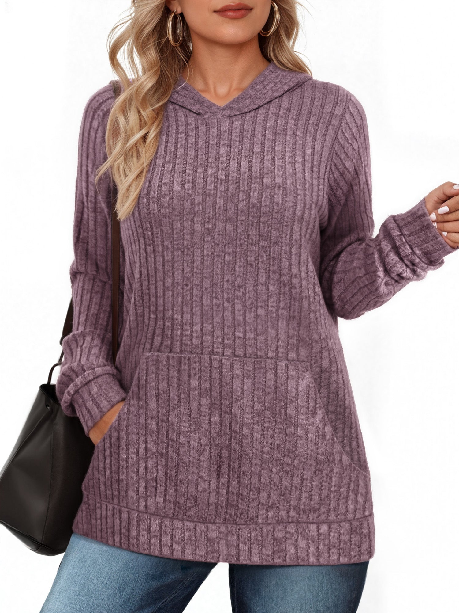 OALUXE Hoodies for Women Long Sleeve Shirts Pullover Sweatshirts Casual Fall Tunic Tops with Pocket