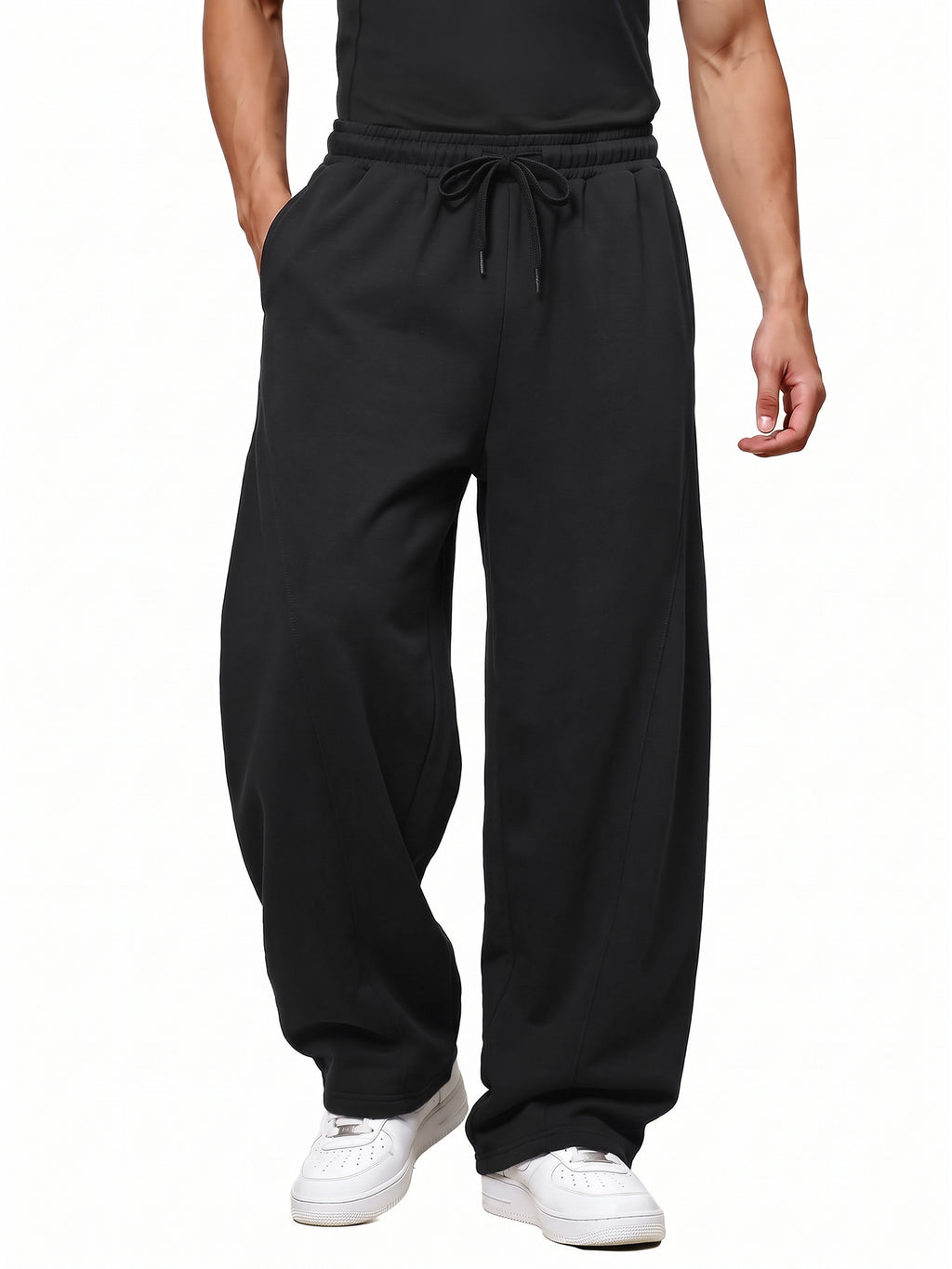 RICHCOIN Men's Baggy Sweatpants Drawstring Waist Jogging Pants with Pockets (No ratings yet)