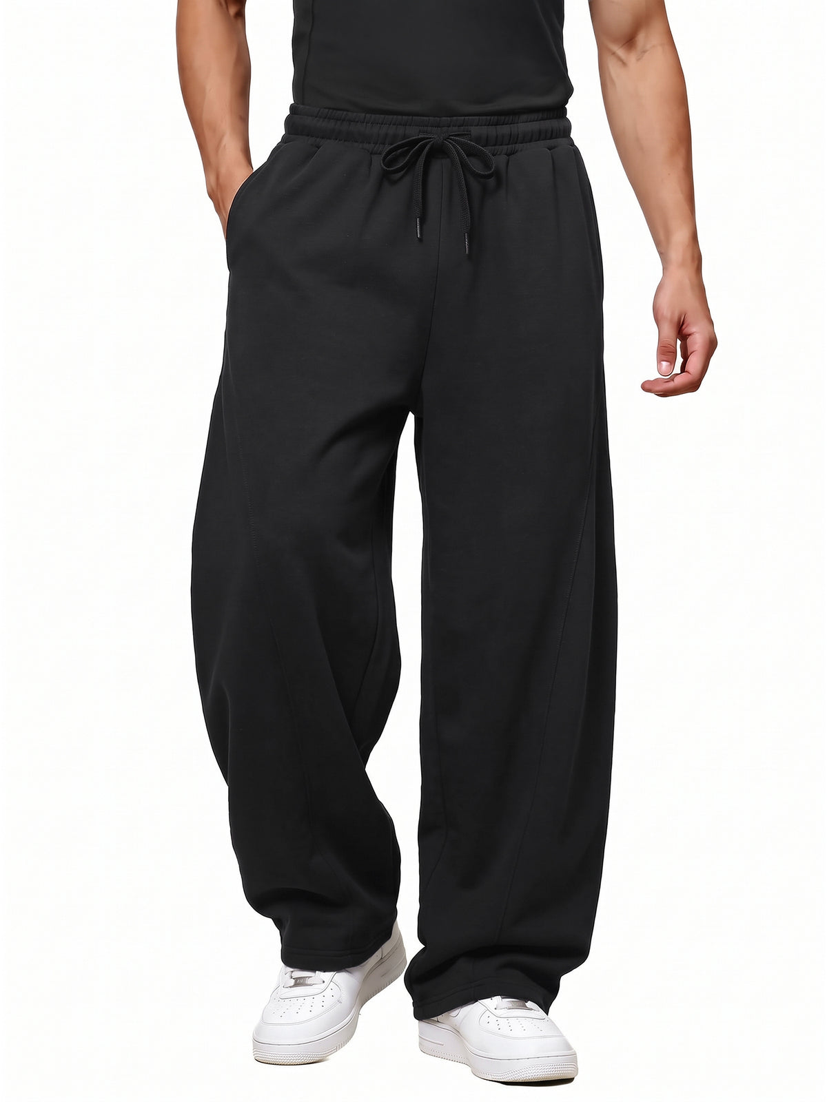 RICHCOIN Men's Baggy Sweatpants Drawstring Waist Jogging Pants with Pockets (No ratings yet)
