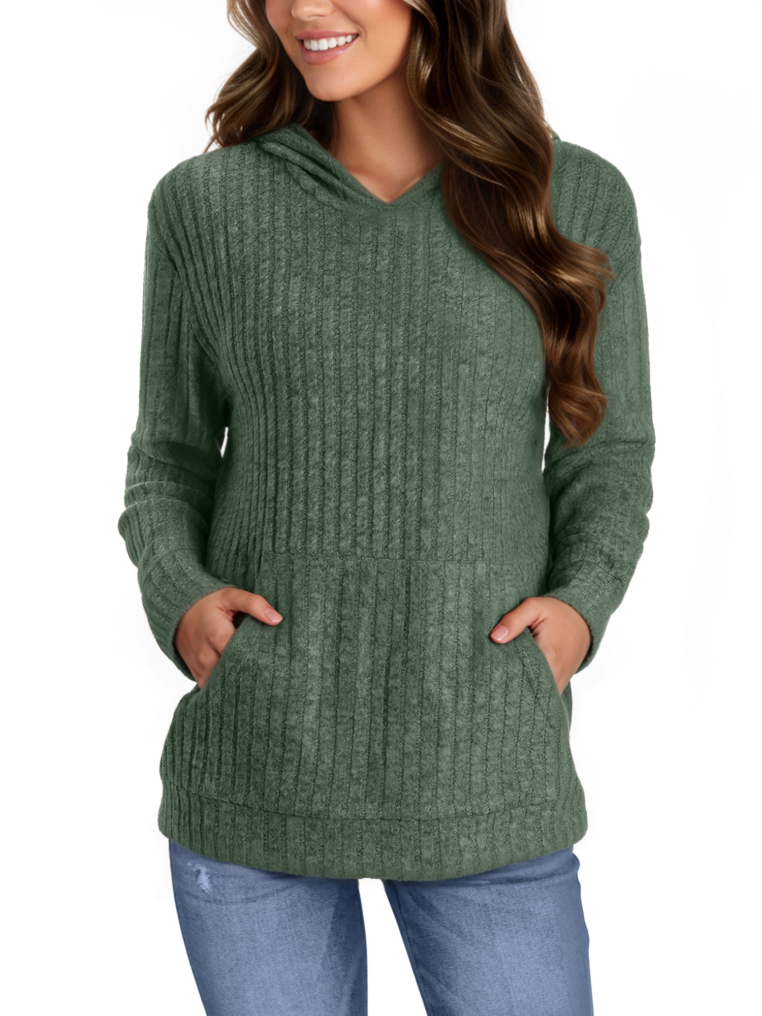 OALUXE Hoodies for Women Long Sleeve Shirts Pullover Sweatshirts Casual Fall Tunic Tops with Pocket