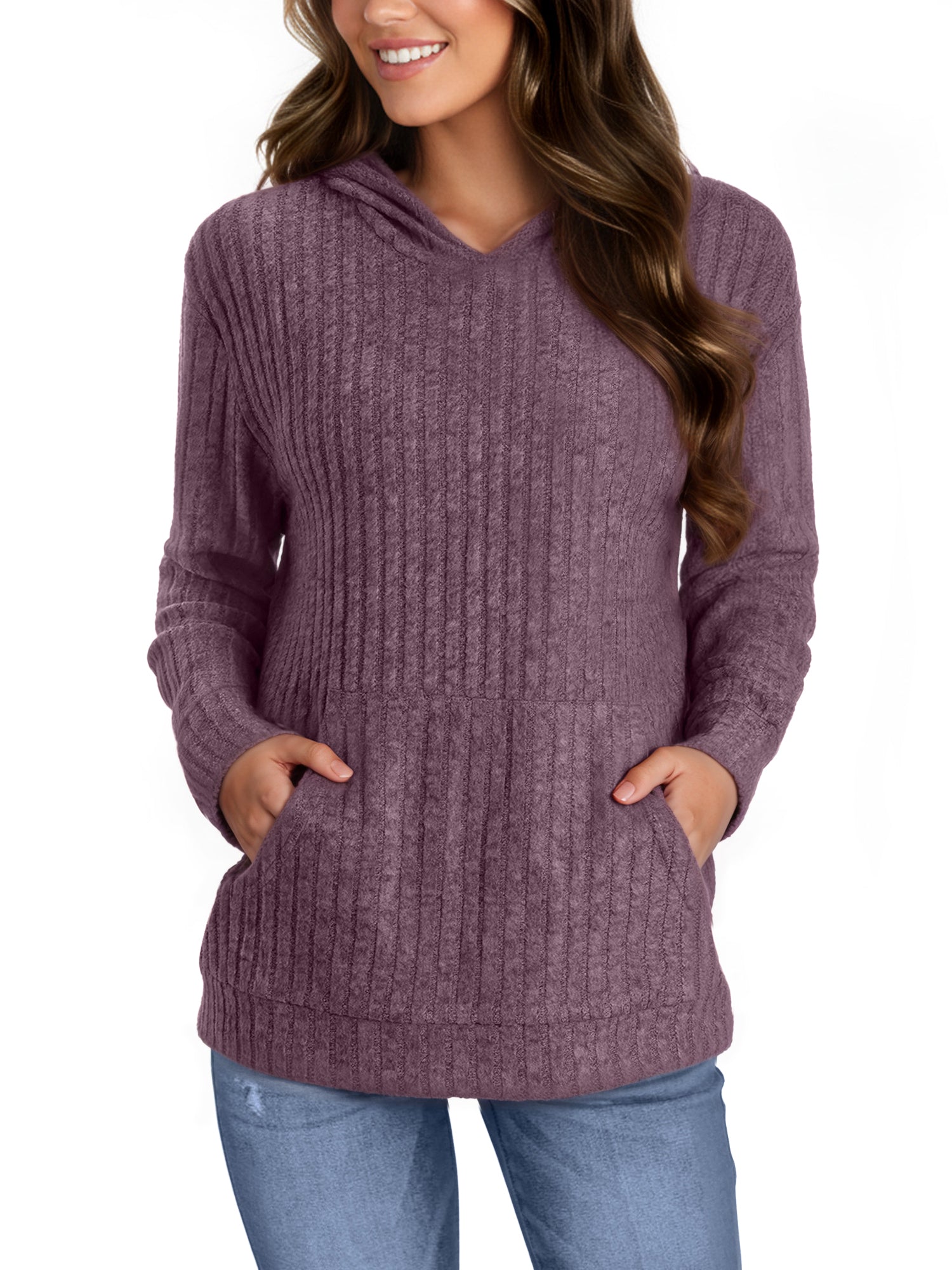 OALUXE Hoodies for Women Long Sleeve Shirts Pullover Sweatshirts Casual Fall Tunic Tops with Pocket