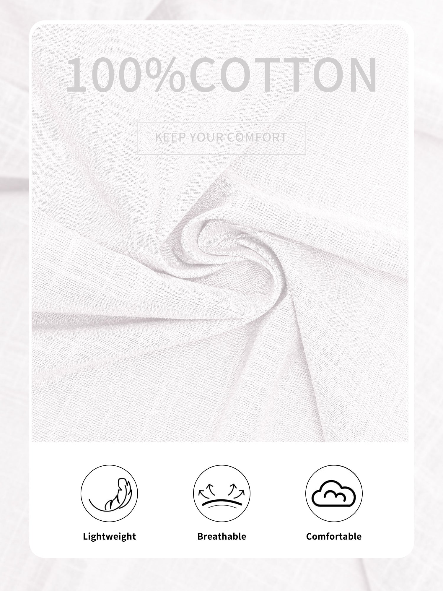 OALUXE Linen Button Down Shirts For Men Casual Long Sleeve Lightweight Dress Shirts With Pocket