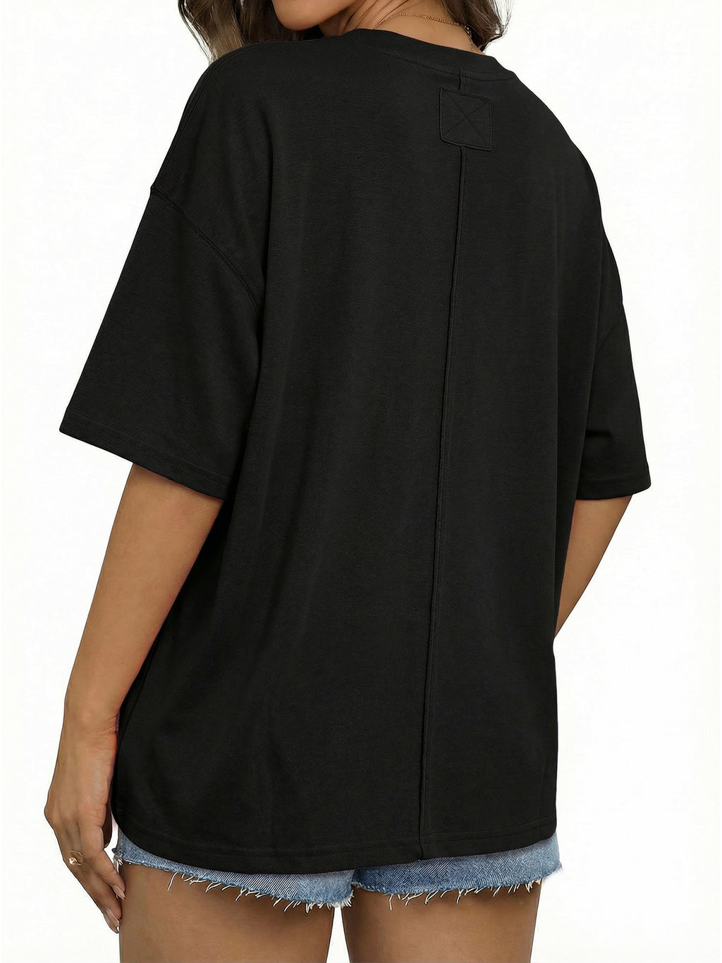 MOYIKO Womens Oversized T Shirts Crew Neck Short Sleeve Summer Trendy Tops Loose Fit Tee