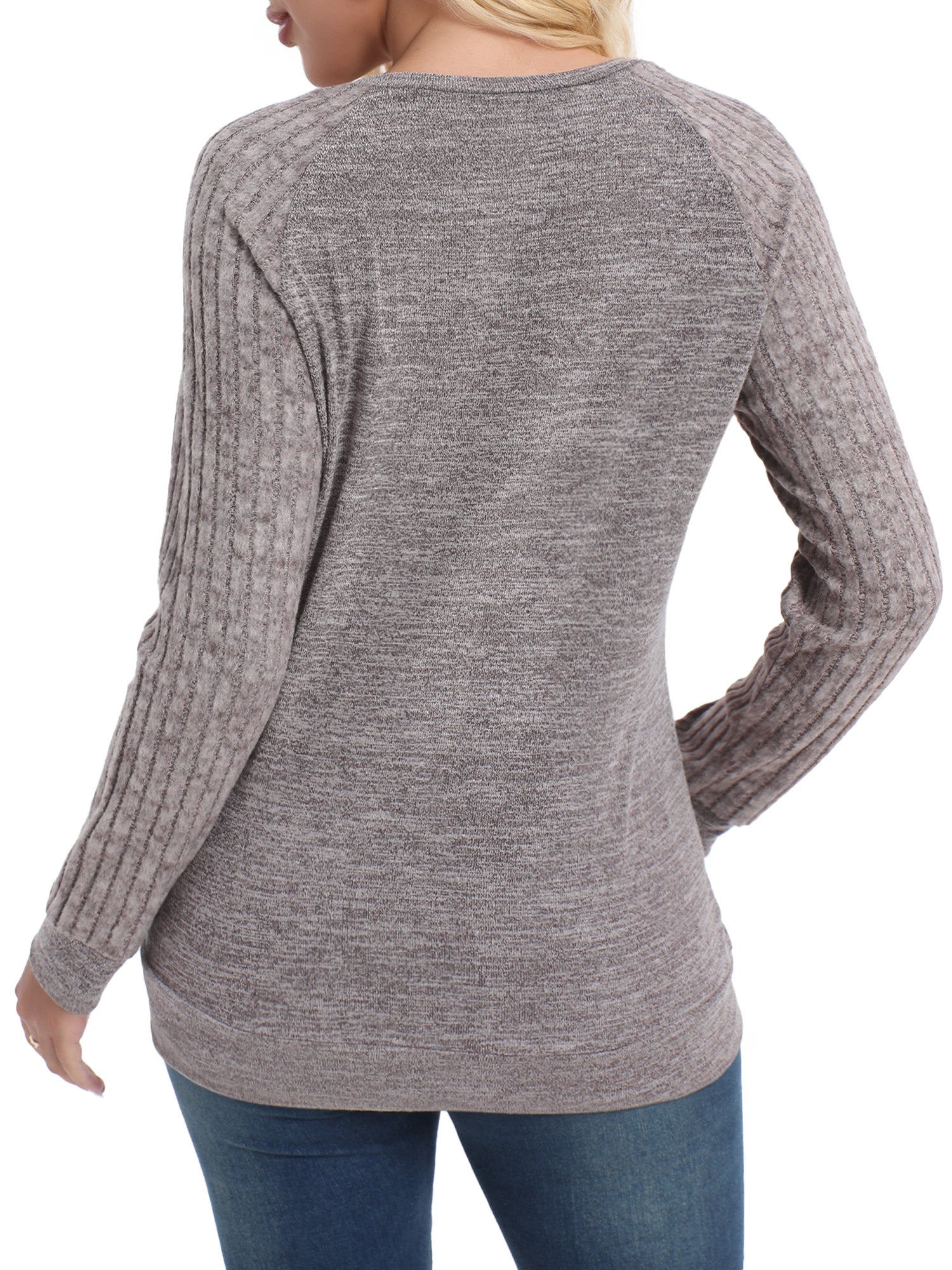 OALUXE Long Sleeve Shirts Blouses for Women Dressy Casual Tunic Tops Loose Fit Pullover Sweaters