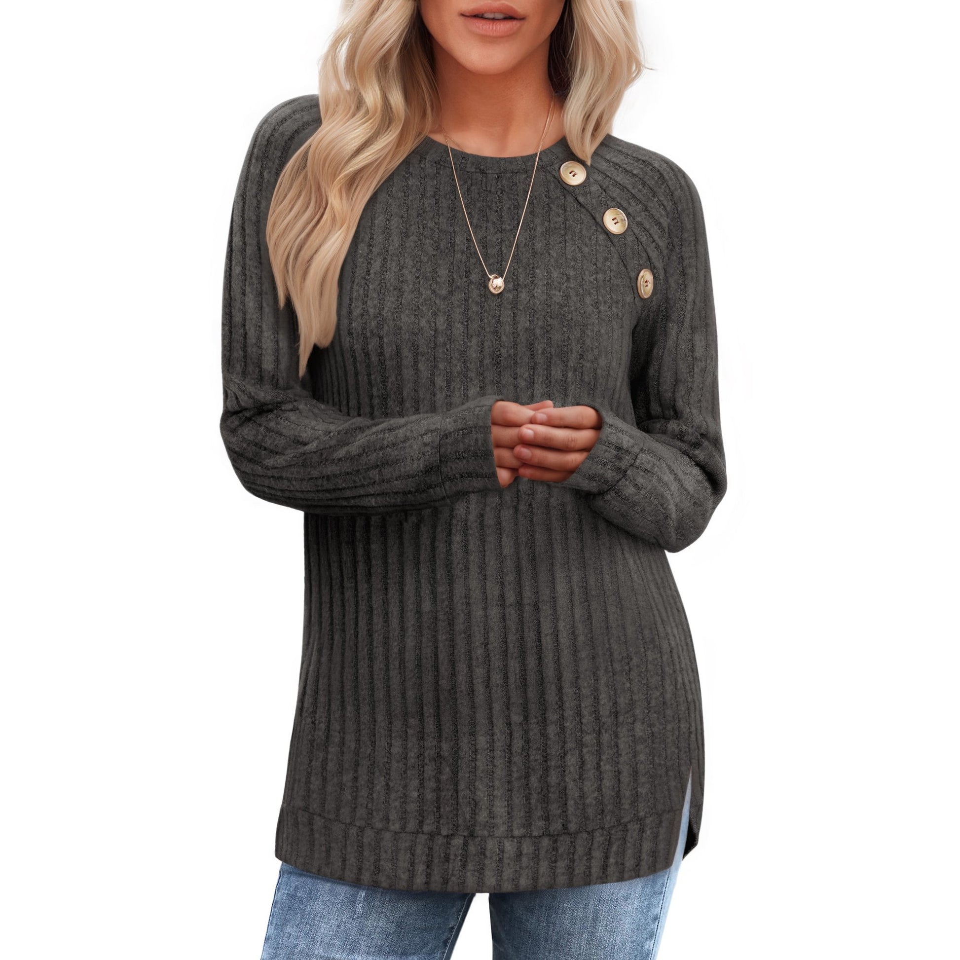 OALUXE Long Sleeve Shirts for Women Causual Tunic Tops Loose Fit Dressy Lightweight Sweaters