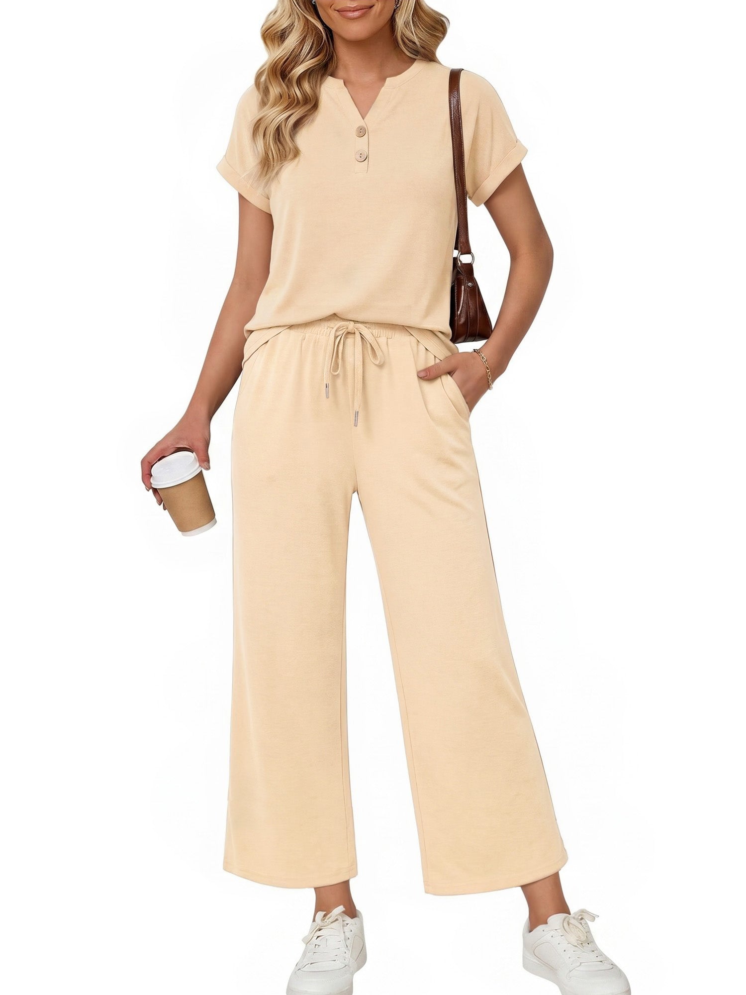 MOYIKO 2 Piece Sets for Women Summer Matching Lounge Sets Casual Airport Travel Vacation Outfits