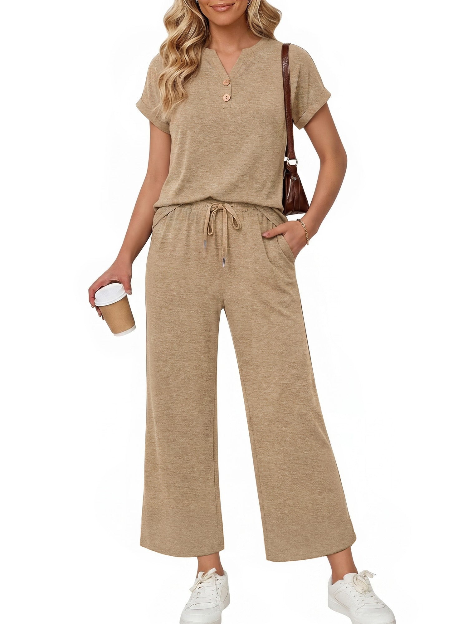MOYIKO 2 Piece Sets for Women Summer Matching Lounge Sets Casual Airport Travel Vacation Outfits