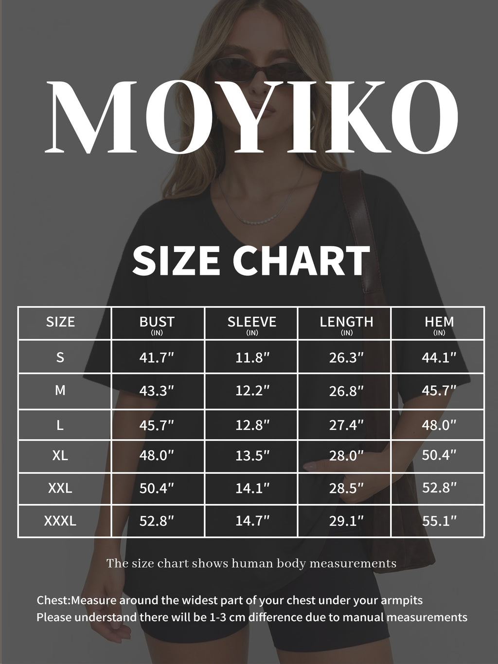 MOYIKO T Shirts Short Sleeve V Neck Tees for Women Fashion Trendy Tops Casual Summer Clothes