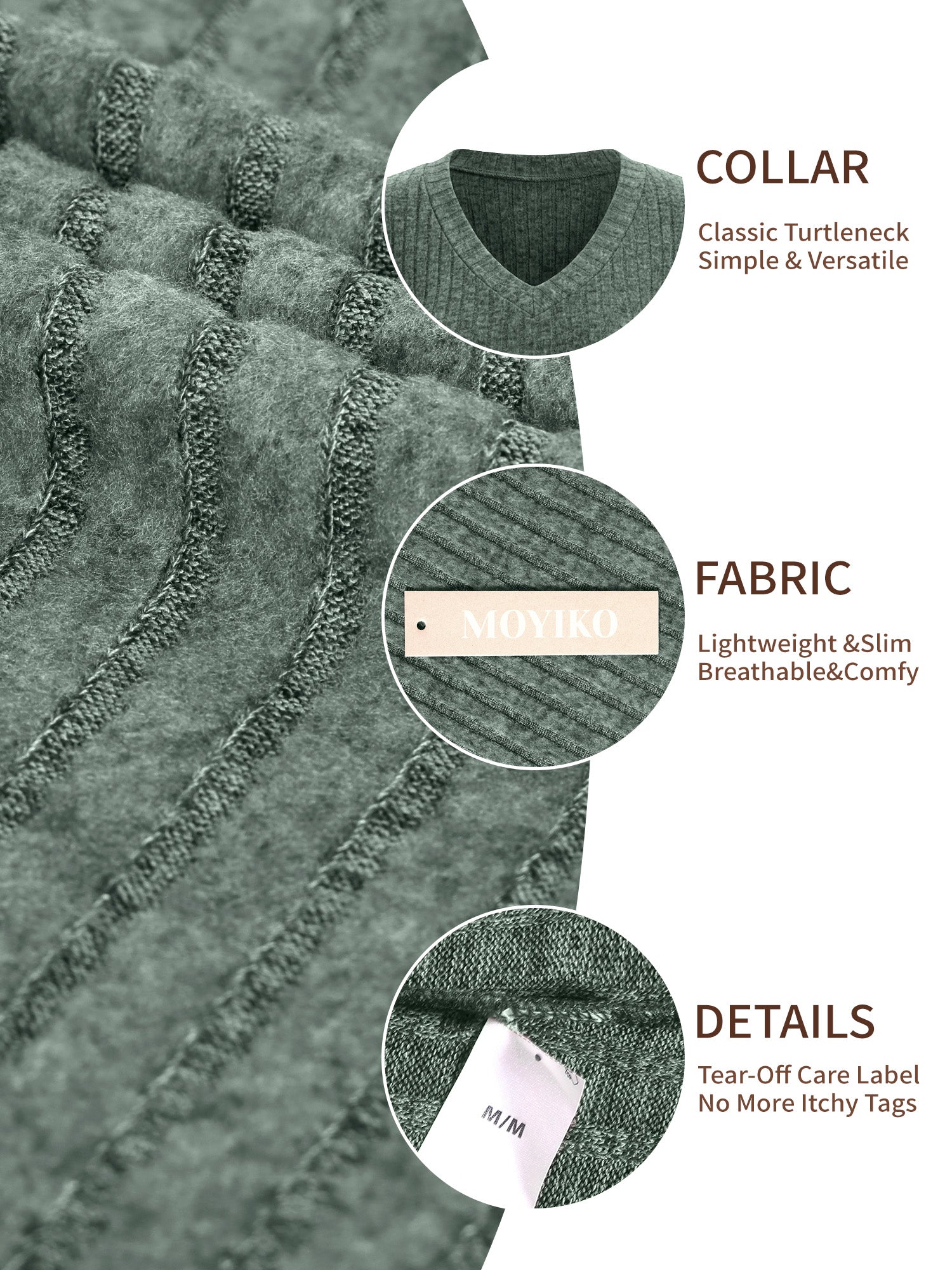 MOYIKO V Neck Long Sleeve Shirts for Women Fitted Thermal Undershirts Lightweight Trendy Tops