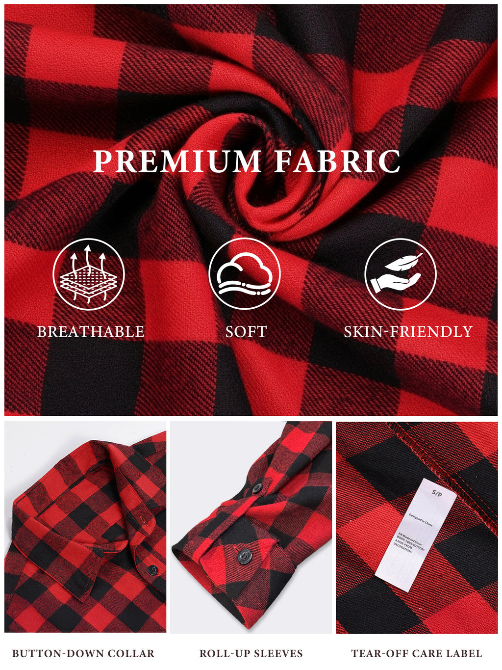 OALUXE Plaid Shirts for Women Roll Up Long Sleeve Casual Button Down Blouses Tops with Pockets