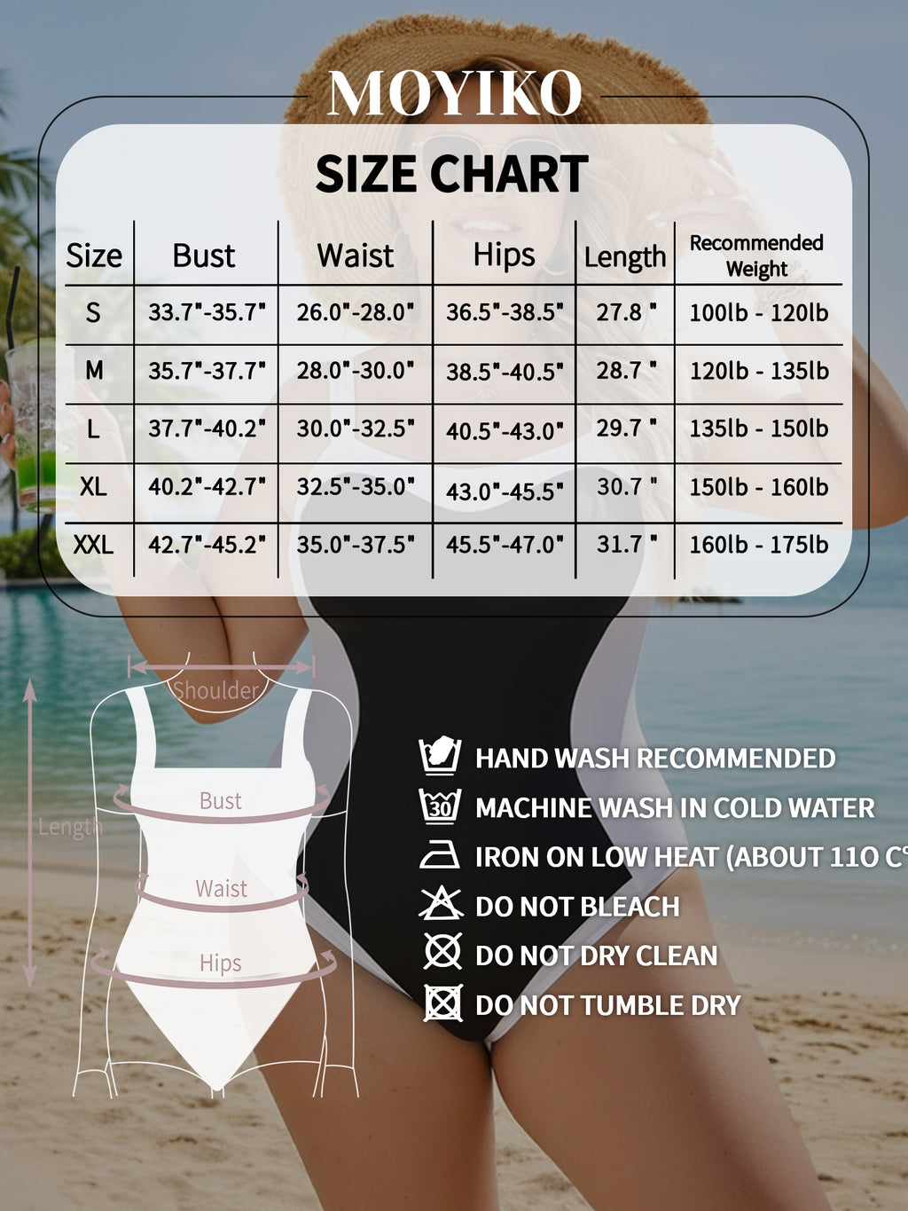 MOYIKO Women Slimming Tummy Control One Piece Swimsuit Retro Square Neck Bathing Suit