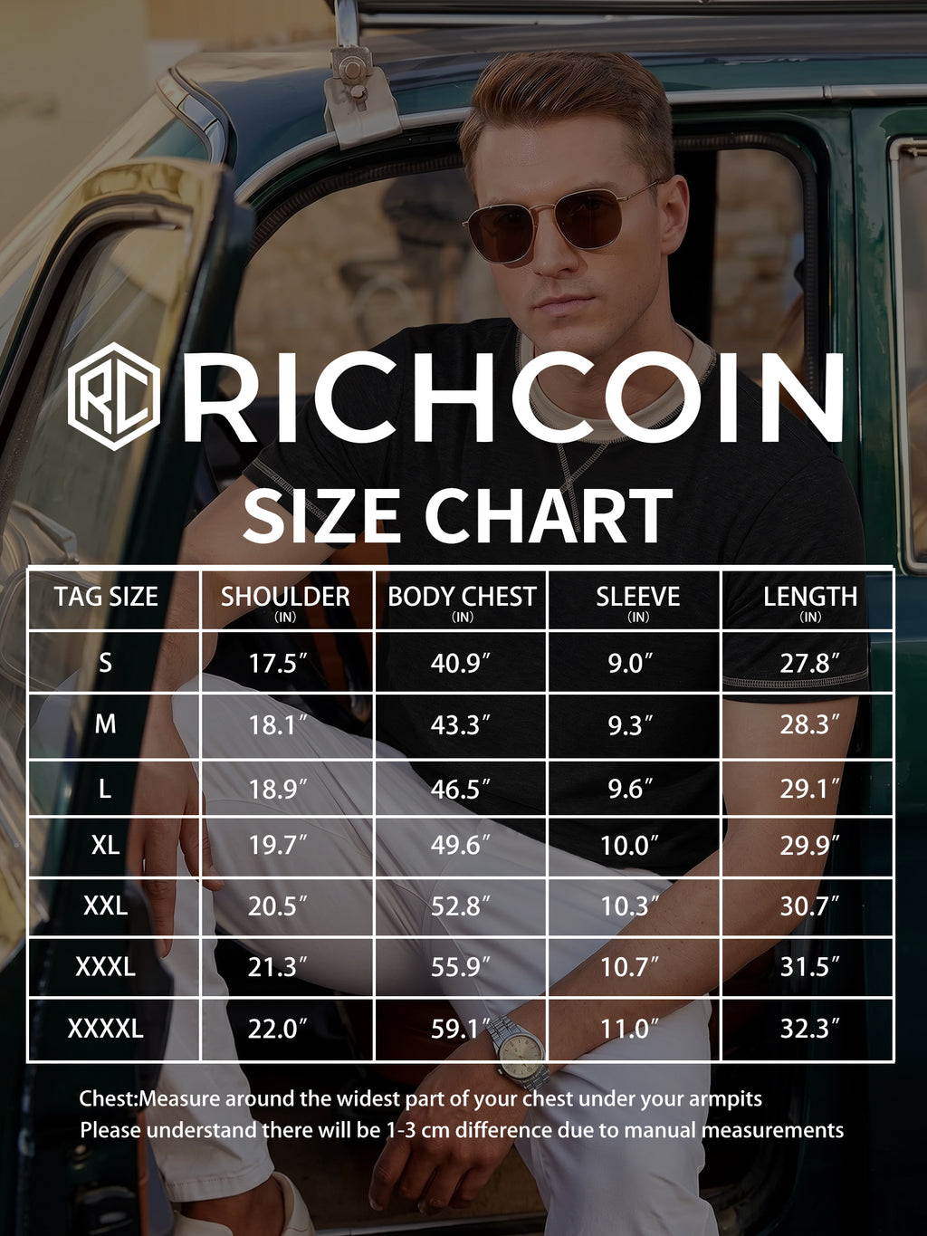 RICHCOIN Mens T Shirt Short Sleeve Crewneck Casual Color Block Summer Tops