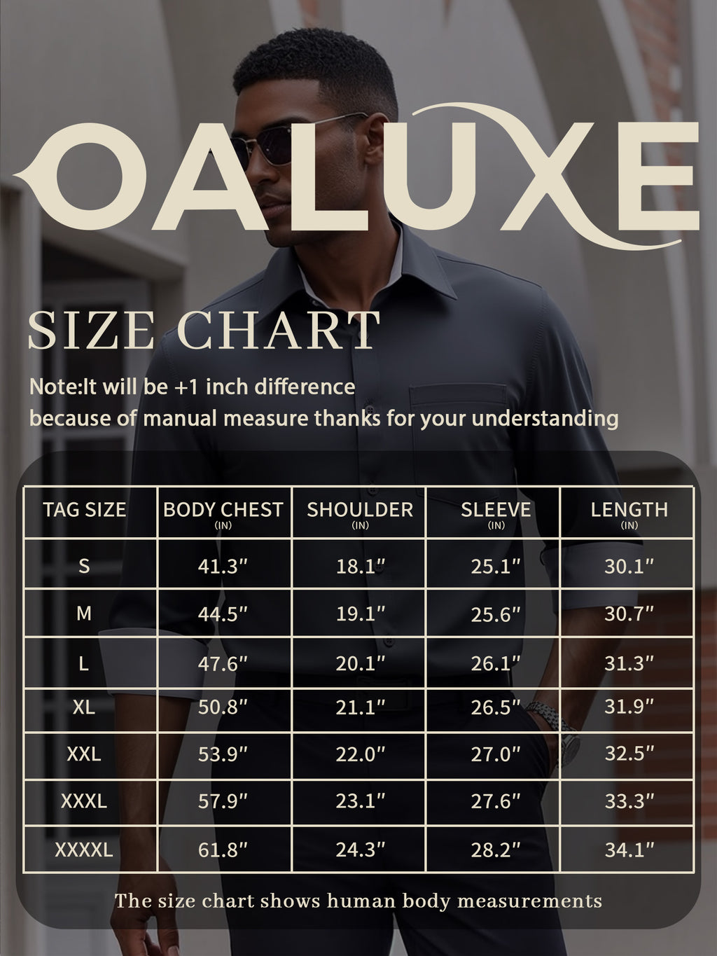 OALUXE Mens Dress Shirts Formal Long Sleeve Button Down Business Contrast Shirt with Pocket