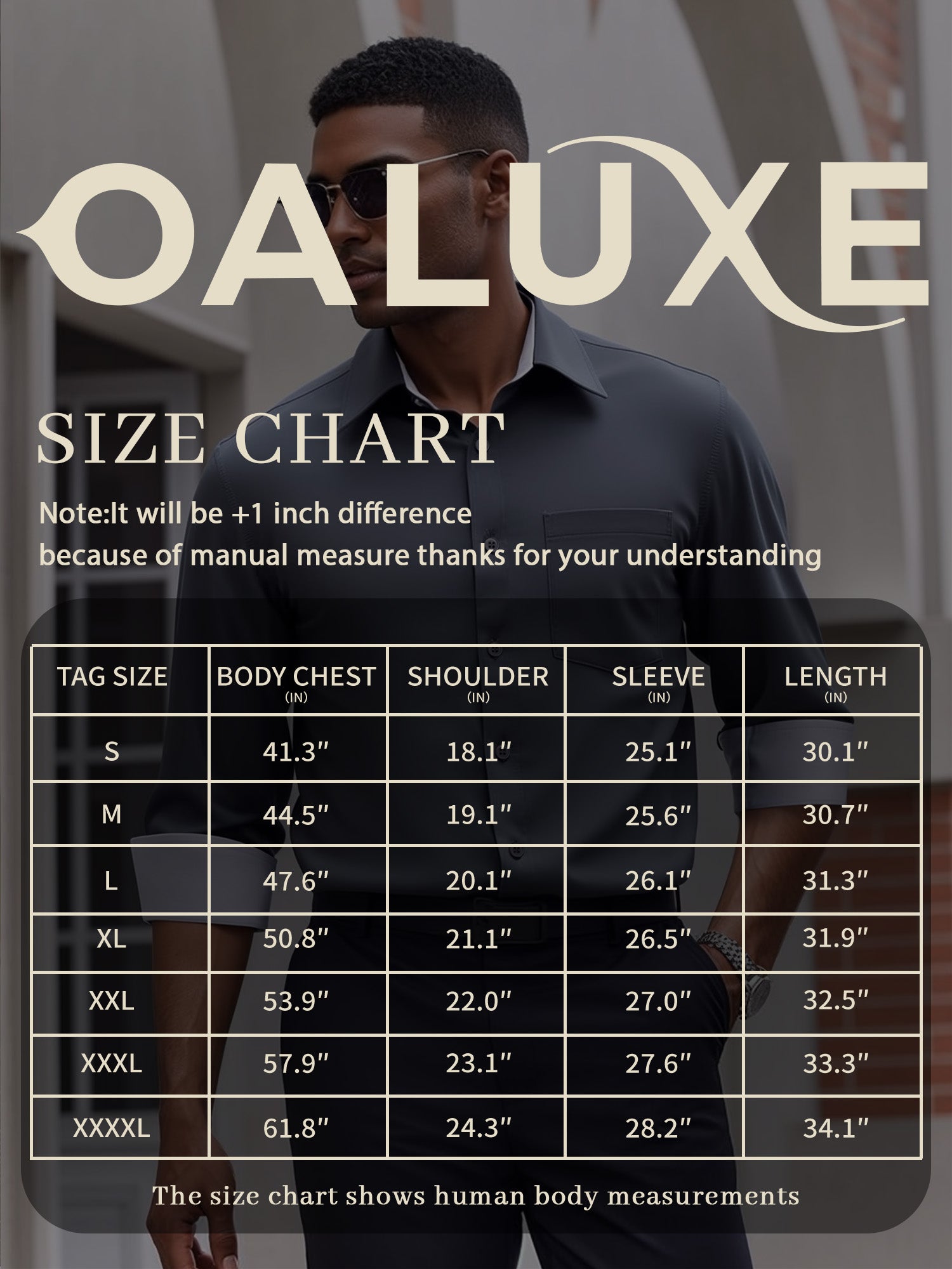 OALUXE Mens Dress Shirts Formal Long Sleeve Button Down Business Contrast Shirt with Pocket