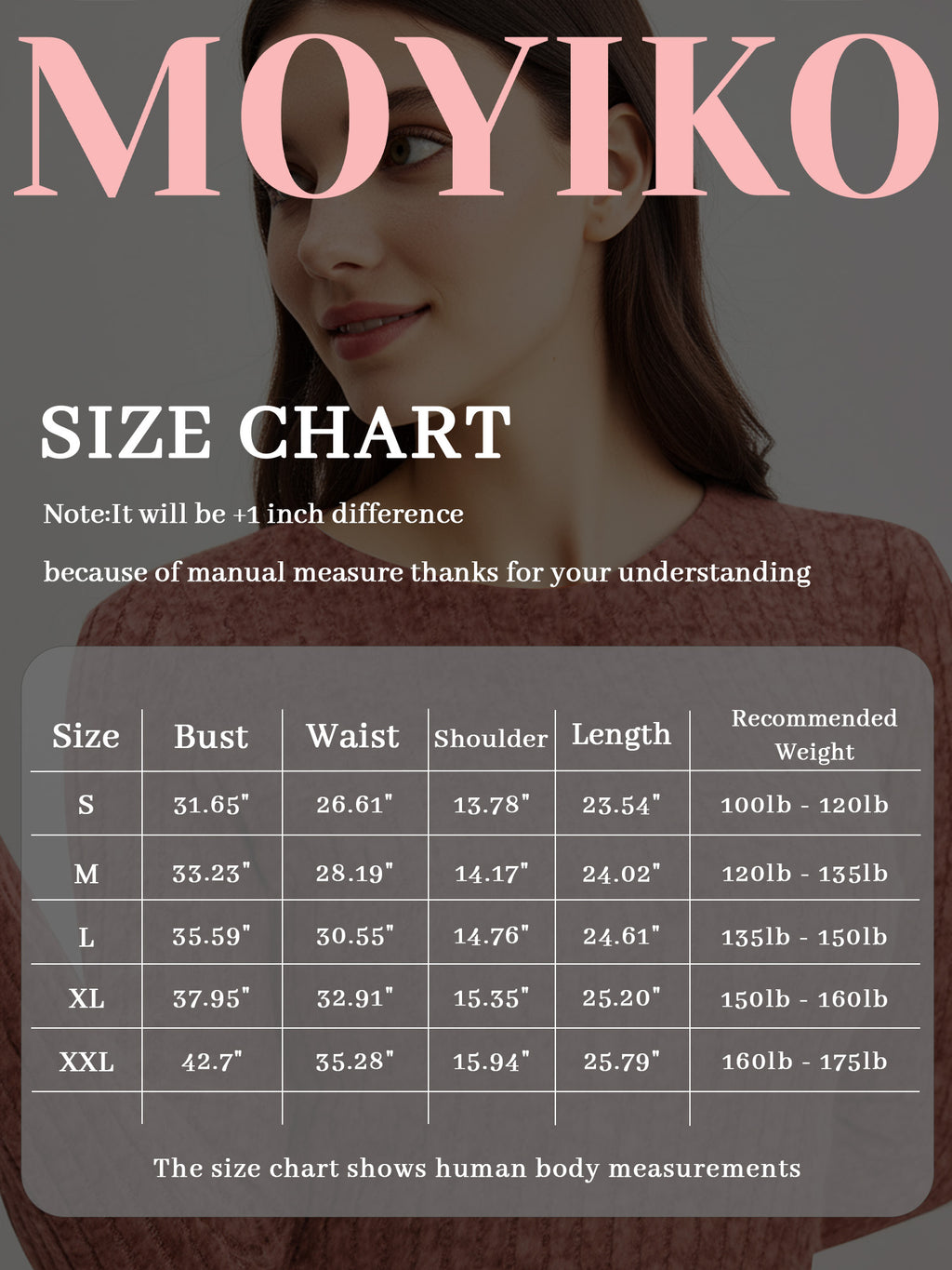 MOYIKO Crew Neck Long Sleeve Shirts for Women Fitted Thermal Lightweight Trendy Tops