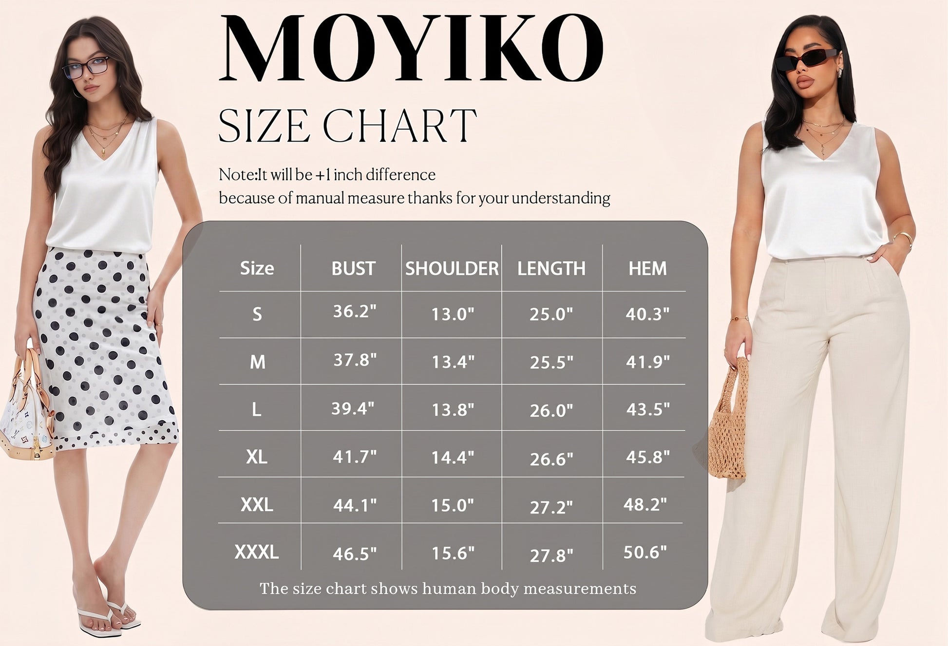 MOYIKO Tank Tops for Women Silk Satin V Neck Trendy Sleeveless Tops Dressy Casual Flowy Summer Shirts Loose Fit