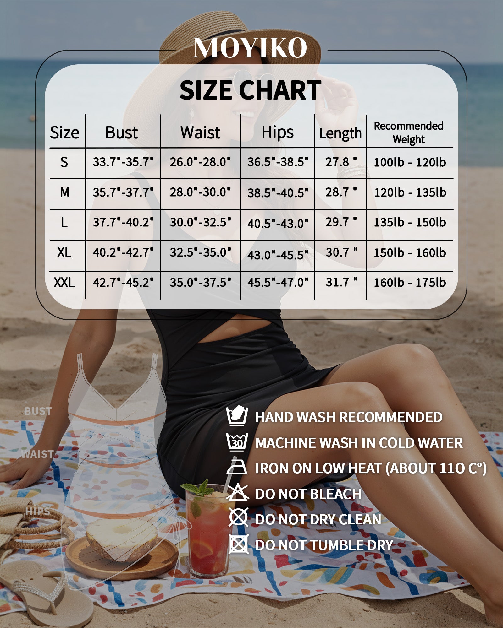 MOYIKO Womens One Piece Swimsuit Slimming Tummy Control Mesh Cutout Sheer Sarong Wraps Bathing Suit