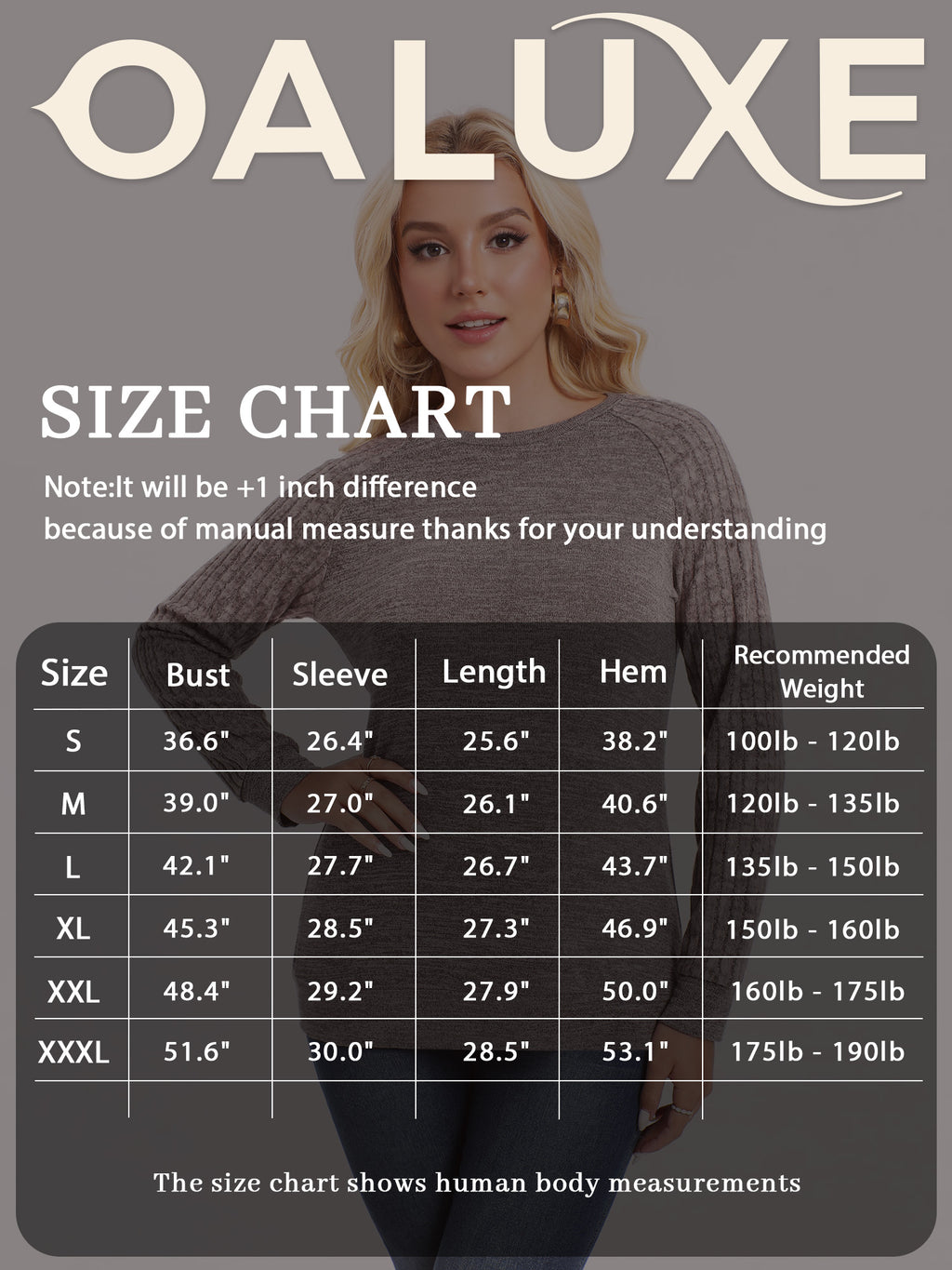 OALUXE Long Sleeve Shirts Blouses for Women Dressy Casual Tunic Tops Loose Fit Pullover Sweaters