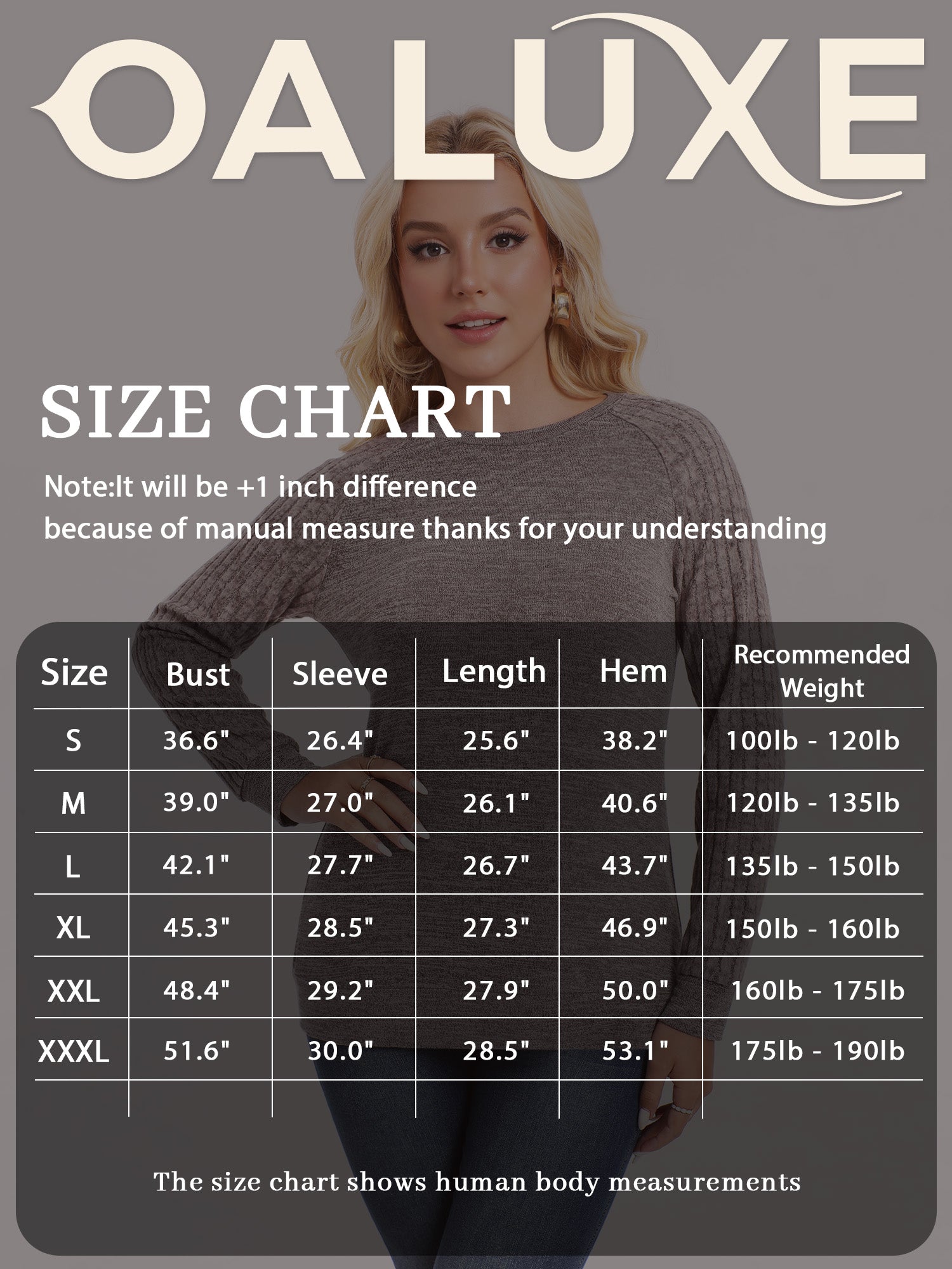 OALUXE Long Sleeve Shirts Blouses for Women Dressy Casual Tunic Tops Loose Fit Pullover Sweaters