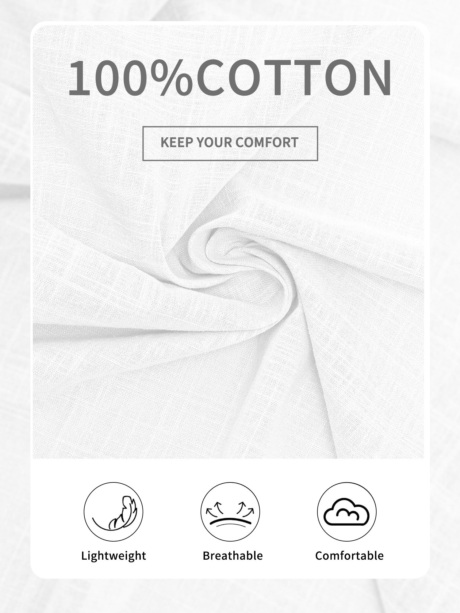 OALUXE Men's Linen Shirts Long Sleeve Button Down Shirt Band Collar Casual Summer Beach Shirts