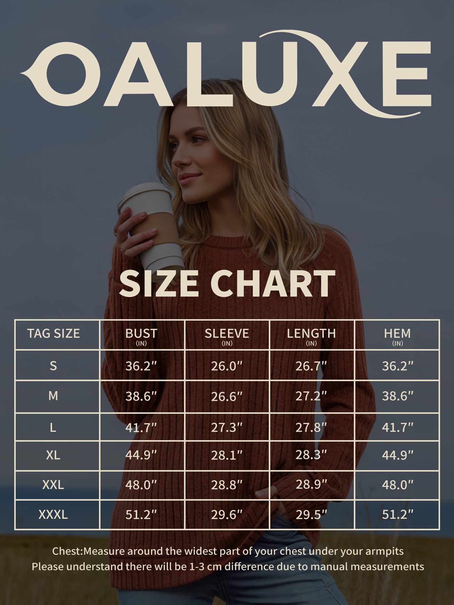 OALUXE Long Sleeve Shirts for Women Dressy Casual Tunic Tops Crew neck Side Split Lightweight Pullover Sweaters