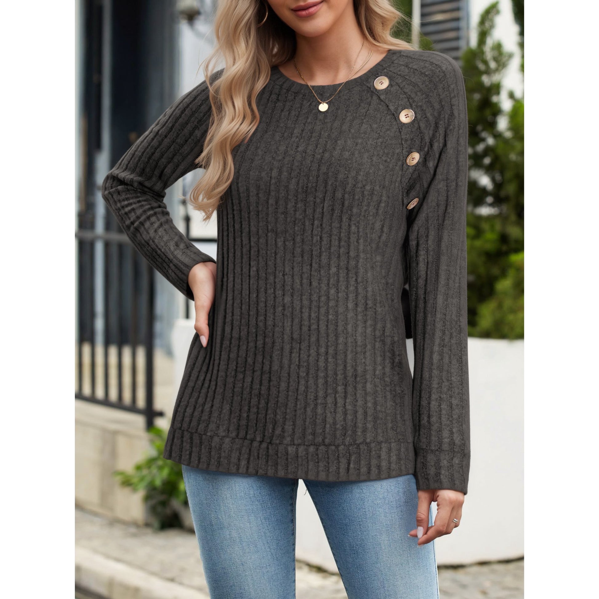 OALUXE Long Sleeve Shirts for Women Causual Tunic Tops Loose Fit Dressy Lightweight Sweaters