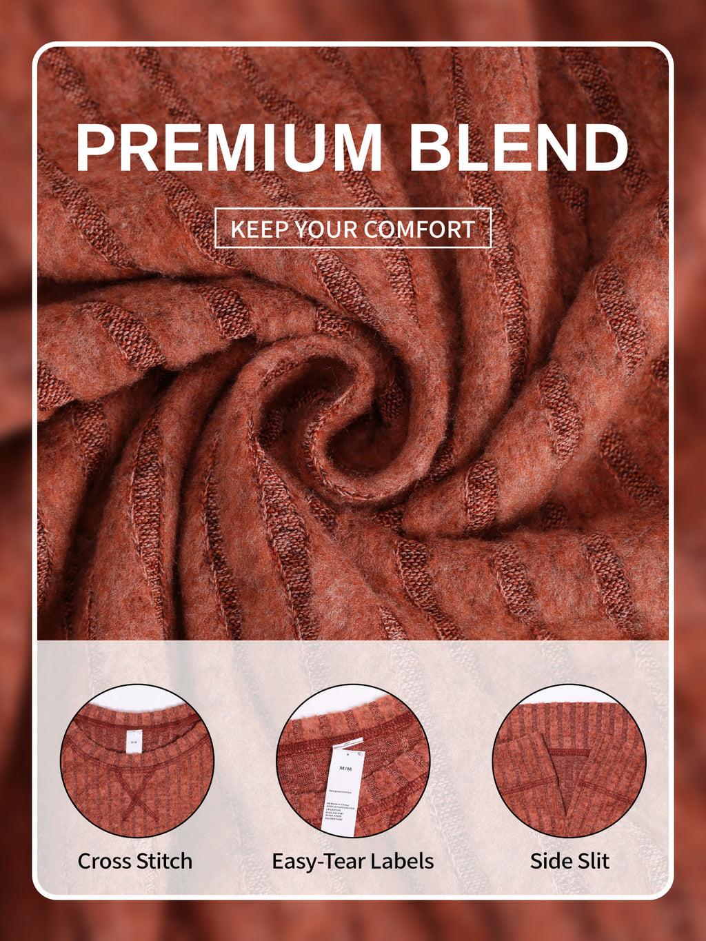 OALUXE Long Sleeve Shirts for Women Dressy Casual Tunic Tops Crew neck Side Split Lightweight Pullover Sweaters