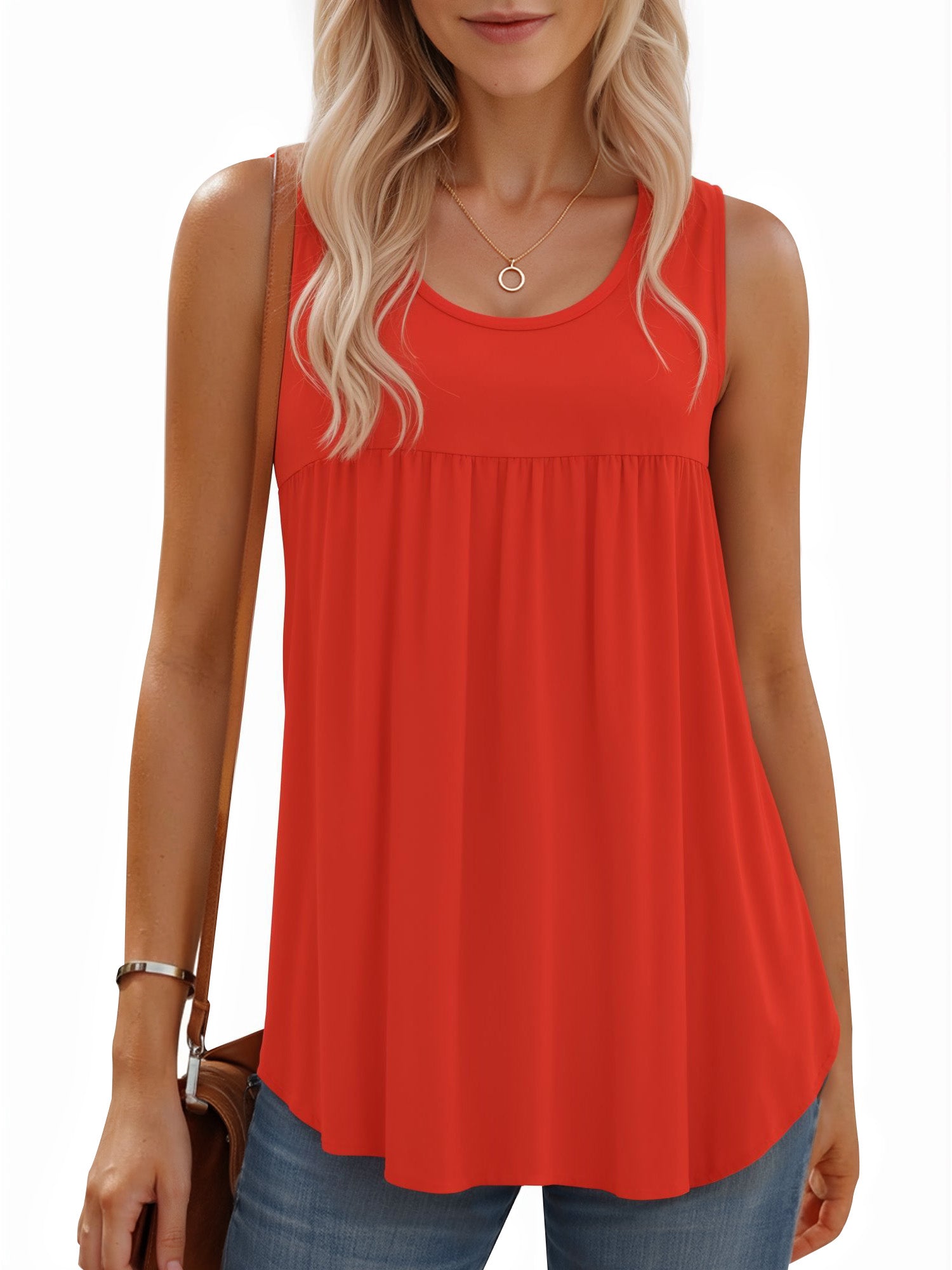 MOYIKO Womens Summer Tank Tops Sleeveless T Shirt Casual Loose Fit Tunic Blouses