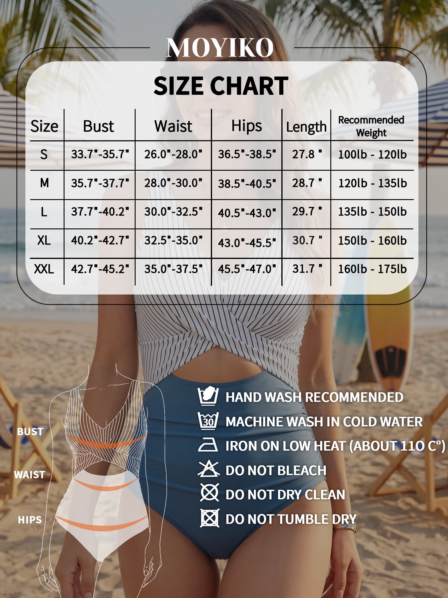 MOYIKO One Piece Swimsuits for Women Tummy Control High Waisted Bathing Suit Sexy V Neck Wrap Tie Back 1 Piece Swimsuit