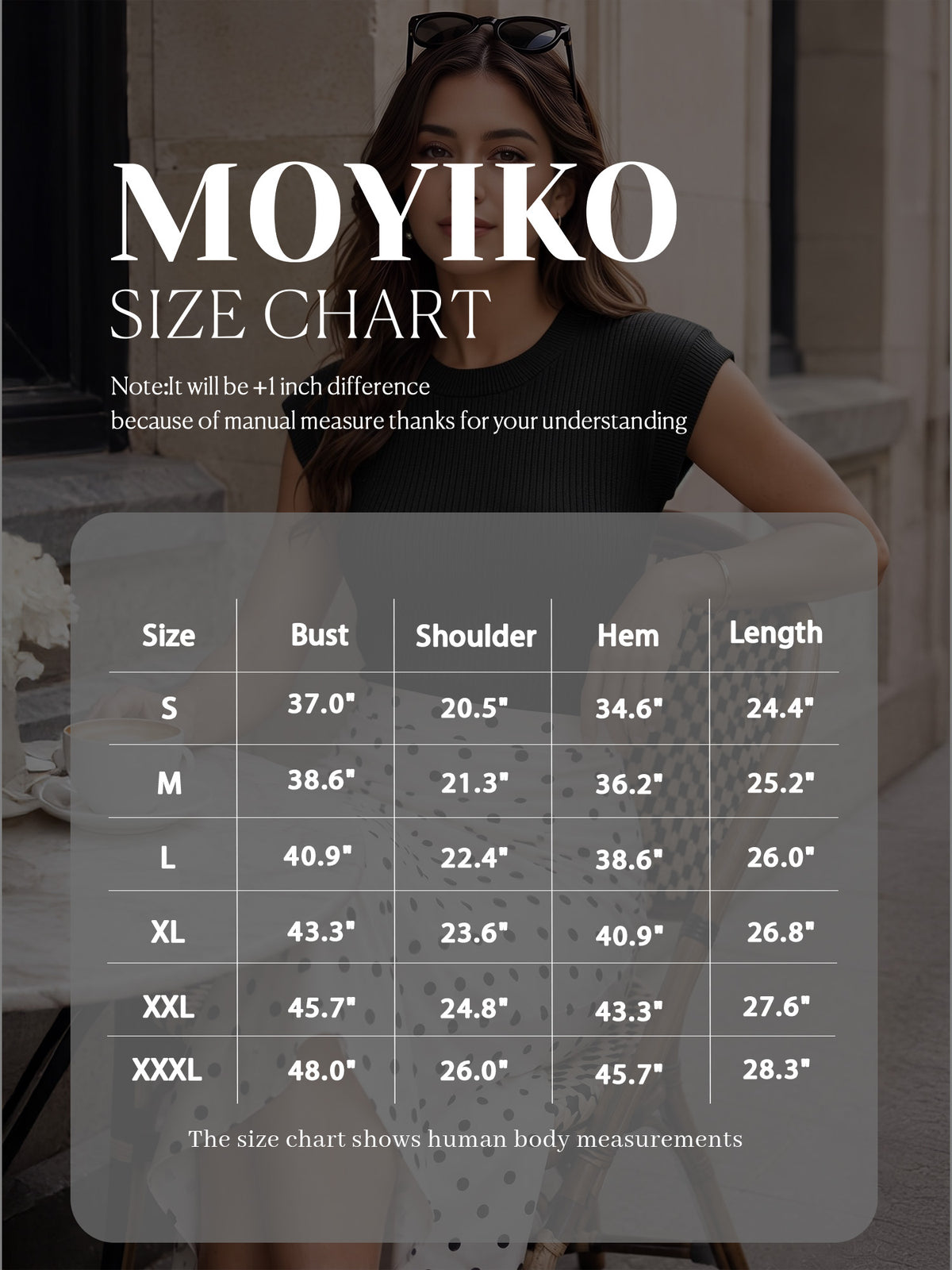 MOYIKO Sweater Vest Women Crew Neck Cap Sleeve Ribbed Knit Layering Tank Tops Side Slit Fall Winter Casual Going Out