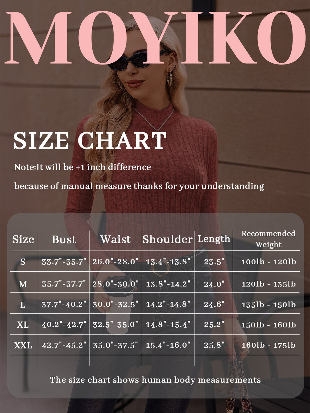 MOYIKO Mock Turtleneck Long Sleeve Shirts for Women Fitted Thermal Undershirts Lightweight Trendy Tops