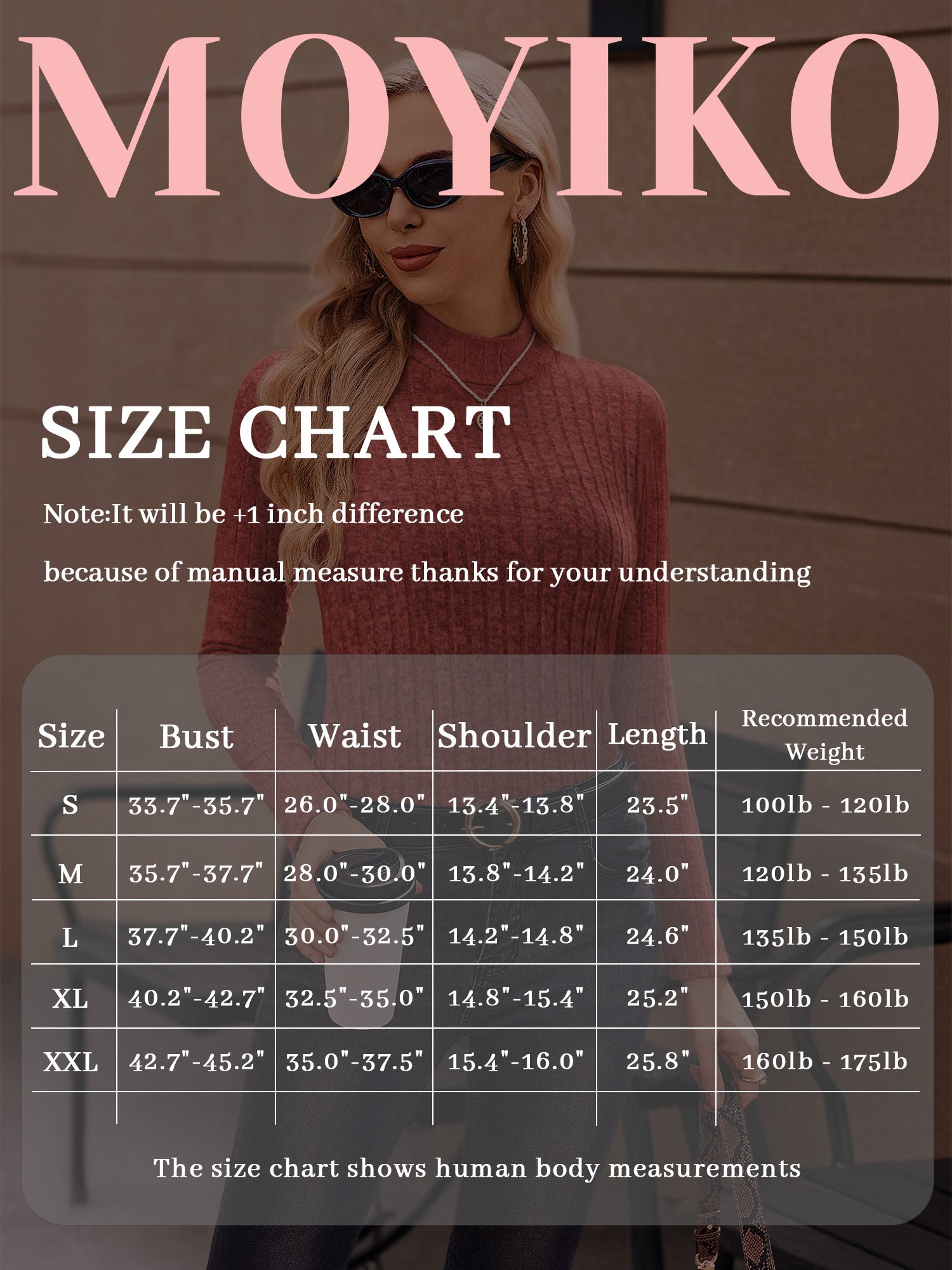 MOYIKO Mock Turtleneck Long Sleeve Shirts for Women Fitted Thermal Undershirts Lightweight Trendy Tops